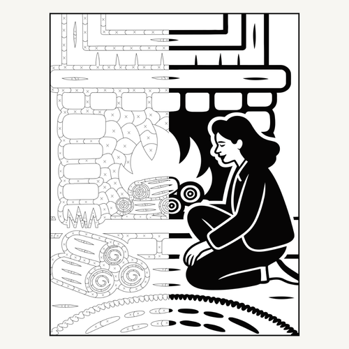 Winter Calm Edition – A one-color drawing ritual for inner peace and slow winter days