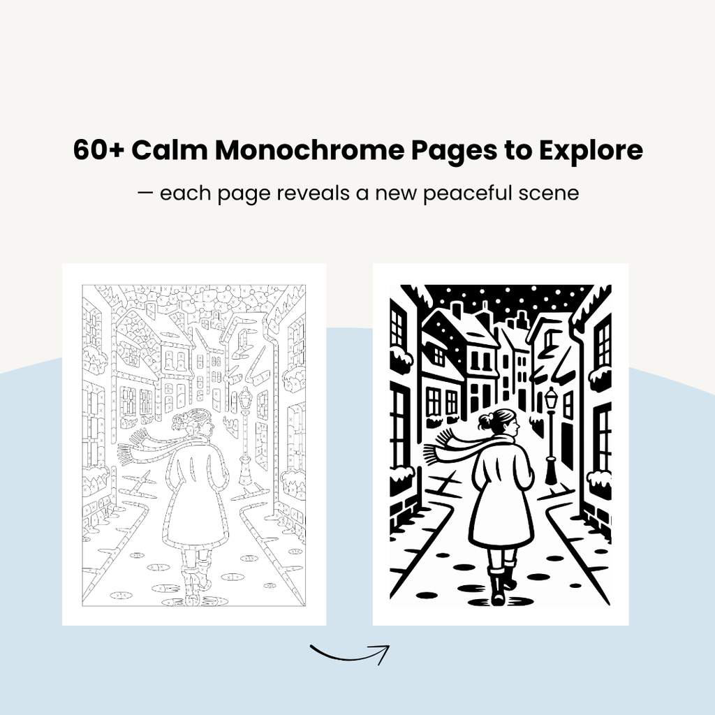 Winter Calm Edition – A one-color drawing ritual for inner peace and slow winter days