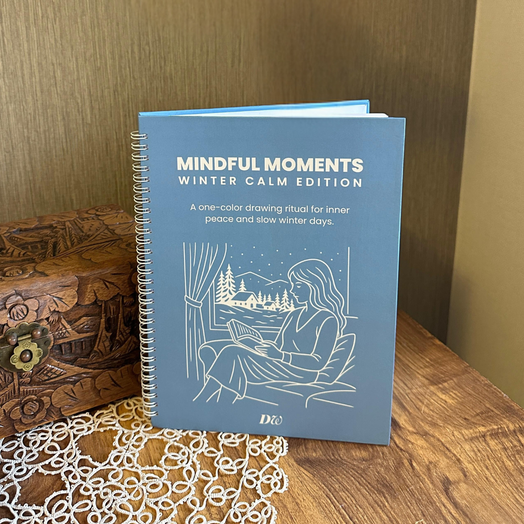 Winter Calm Edition – A one-color drawing ritual for inner peace and slow winter days