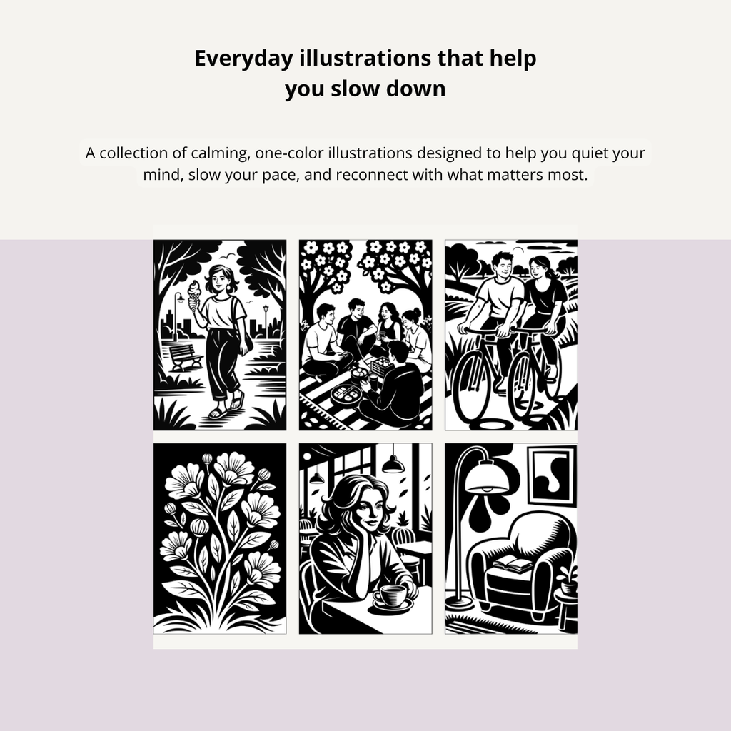 Everyday Escape Edition – A one-color drawing ritual for inner calm and everyday stillness