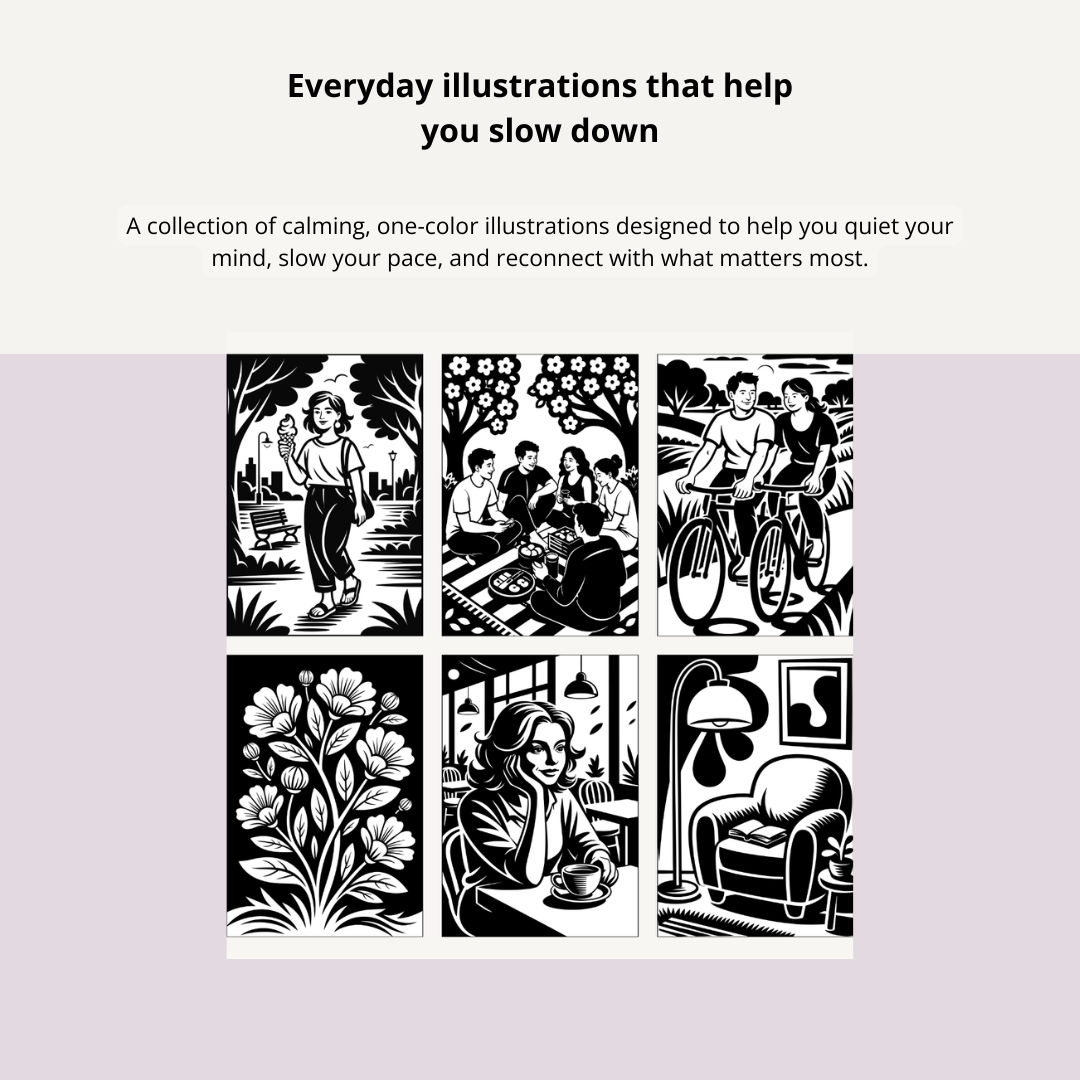 Everyday Escape Edition – A one-color drawing ritual for inner calm and everyday stillness