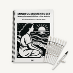 Mindful Moments – Monochrome Coloring Book for Calm & Clarity